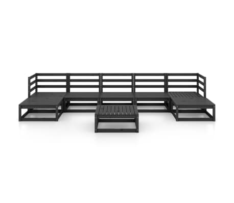 vidaXL Sodo poilsio baldų komplektas, 8 dalių, pu&scaron;ies medienos masyvas