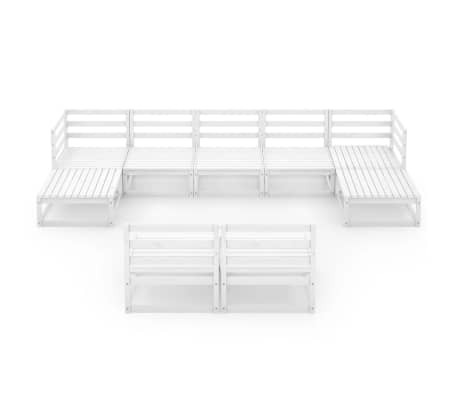 vidaXL Sodo poilsio baldų komplektas, 9 dalių, pu&scaron;ies medienos masyvas