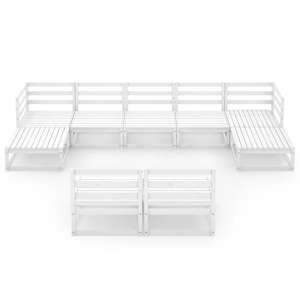 vidaXL Sodo poilsio baldų komplektas, 9 dalių, pu&scaron;ies medienos masyvas