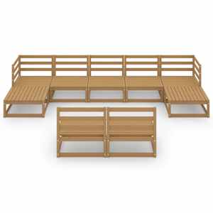 vidaXL Garden Lounge Set Honey brown Solid pinewood Large Modular