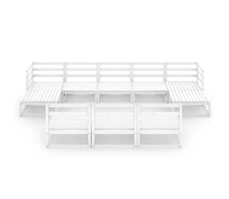 vidaXL Sodo poilsio baldų komplektas, 10 dalių, pu&scaron;ies masyvas