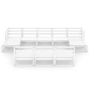 vidaXL Sodo poilsio baldų komplektas, 10 dalių, pu&scaron;ies masyvas