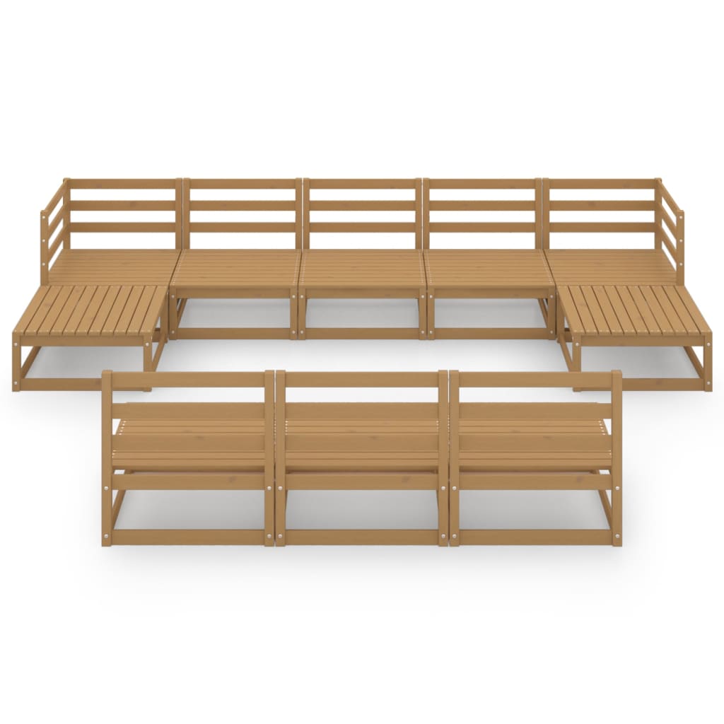 

vidaXL 10-delige Loungeset massief grenenhout