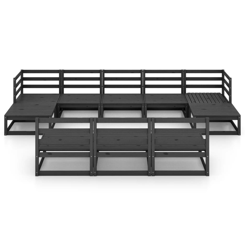 vidaXL 10-delige Loungeset massief grenenhout afbeelding