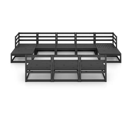 vidaXL 10-delige Loungeset massief grenenhout
