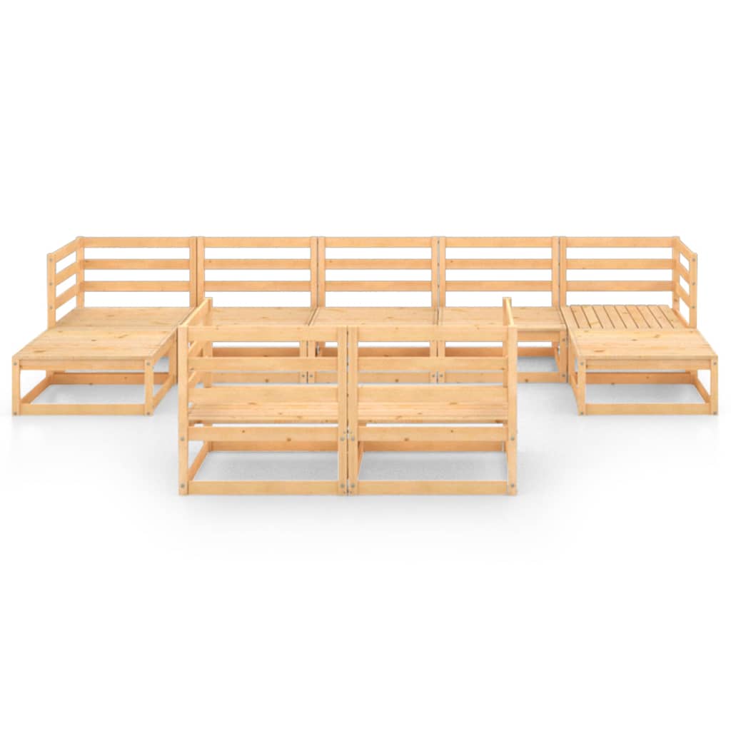 

vidaXL 9-delige Loungeset massief grenenhout