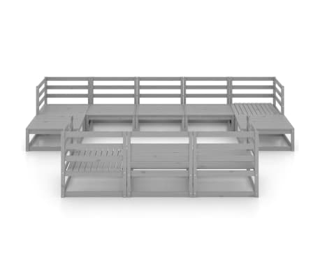 vidaXL 10-delige Loungeset massief grenenhout