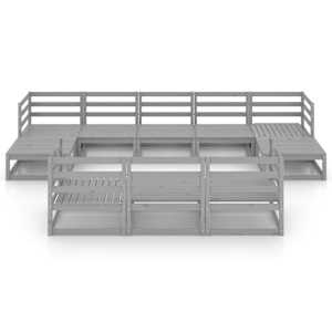 vidaXL 10-delige Loungeset massief grenenhout
