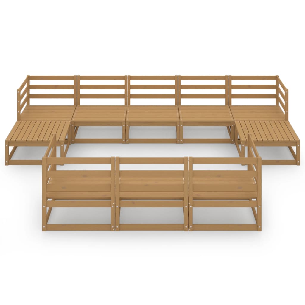 

vidaXL 10-delige Loungeset massief grenenhout