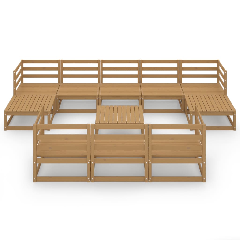 vidaXL 11-delige Loungeset massief grenenhout afbeelding