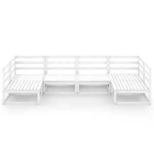 vidaXL Sodo poilsio baldų komplektas, 6 dalių, pu&scaron;ies medienos masyvas