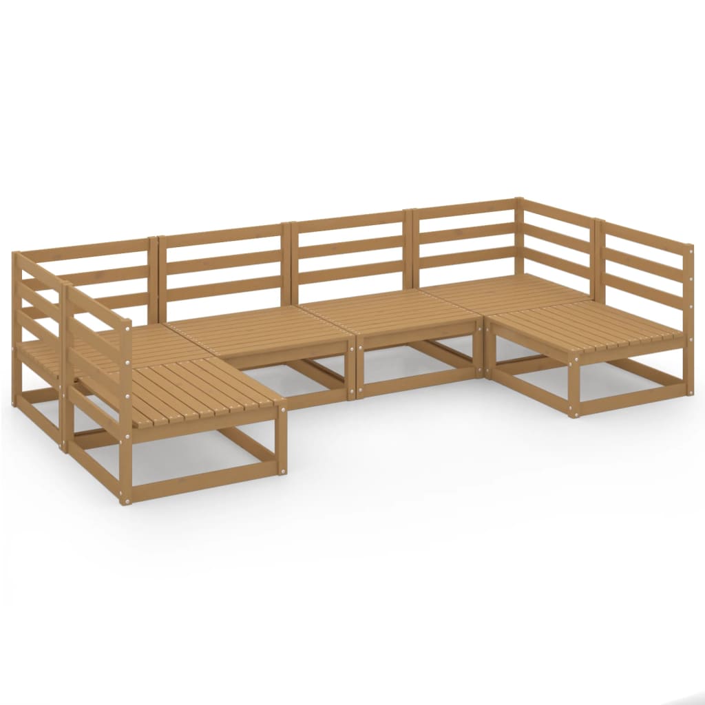 vidaXL 6-delige Loungeset massief grenenhout afbeelding