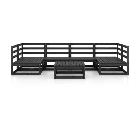 vidaXL 7-tlg. Garten-Lounge-Set Massivholz Kiefer
