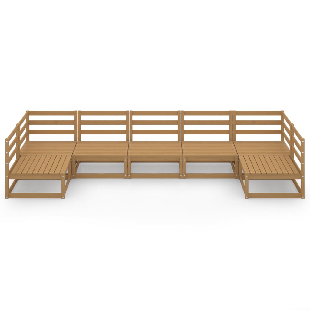 vidaXL 7-delige Loungeset massief grenenhout afbeelding