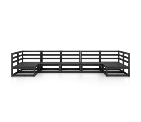 vidaXL 7-tlg. Garten-Lounge-Set Massivholz Kiefer