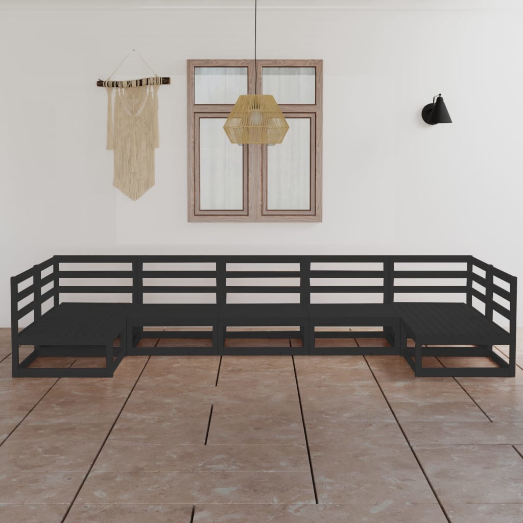 vidaXL 7-tlg. Garten-Lounge-Set Massivholz Kiefer