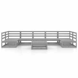 vidaXL Sodo poilsio baldų komplektas, 8 dalių, pu&scaron;ies medienos masyvas