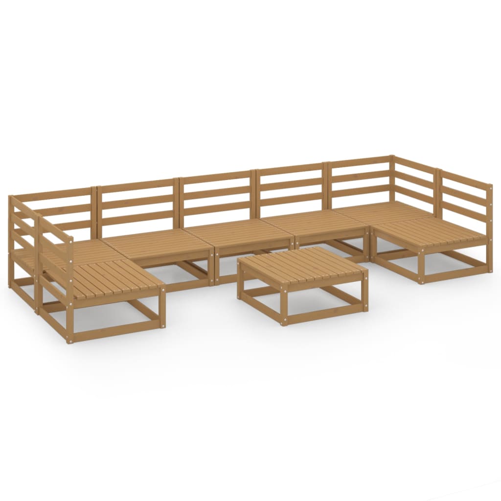 Thumbnail - vidaXL 8-tlg. Garten-Lounge-Set Massivholz Kiefer