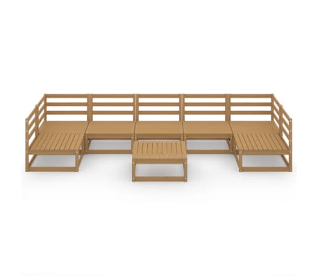 vidaXL 8 Piece Garden Lounge Set Solid Wood Pine