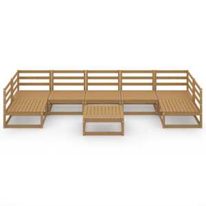 vidaXL 8 Piece Garden Lounge Set Solid Wood Pine