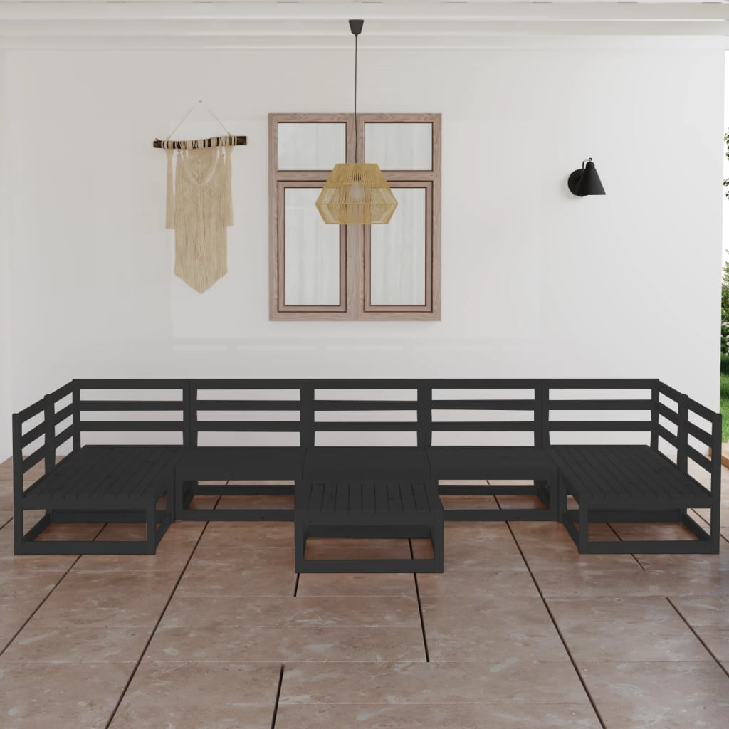 vidaXL 8-tlg. Garten-Lounge-Set Massivholz Kiefer