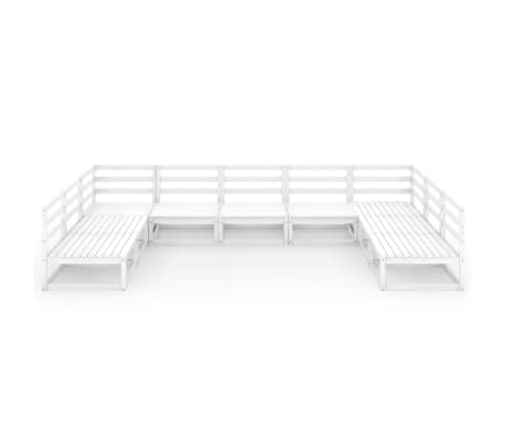 vidaXL Sodo poilsio baldų komplektas, 9 dalių, pu&scaron;ies medienos masyvas