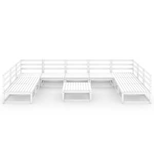 vidaXL Sodo poilsio baldų komplektas, 10 dalių, pu&scaron;ies masyvas