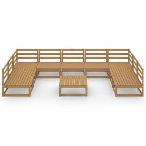 vidaXL 10-delige Loungeset massief grenenhout