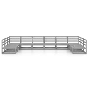 vidaXL Sodo poilsio baldų komplektas, 10 dalių, pu&scaron;ies masyvas