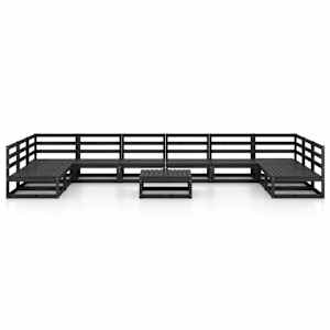 vidaXL 11-delige Loungeset massief grenenhout