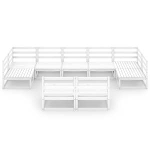 vidaXL Sodo poilsio baldų komplektas, 9 dalių, pu&scaron;ies medienos masyvas