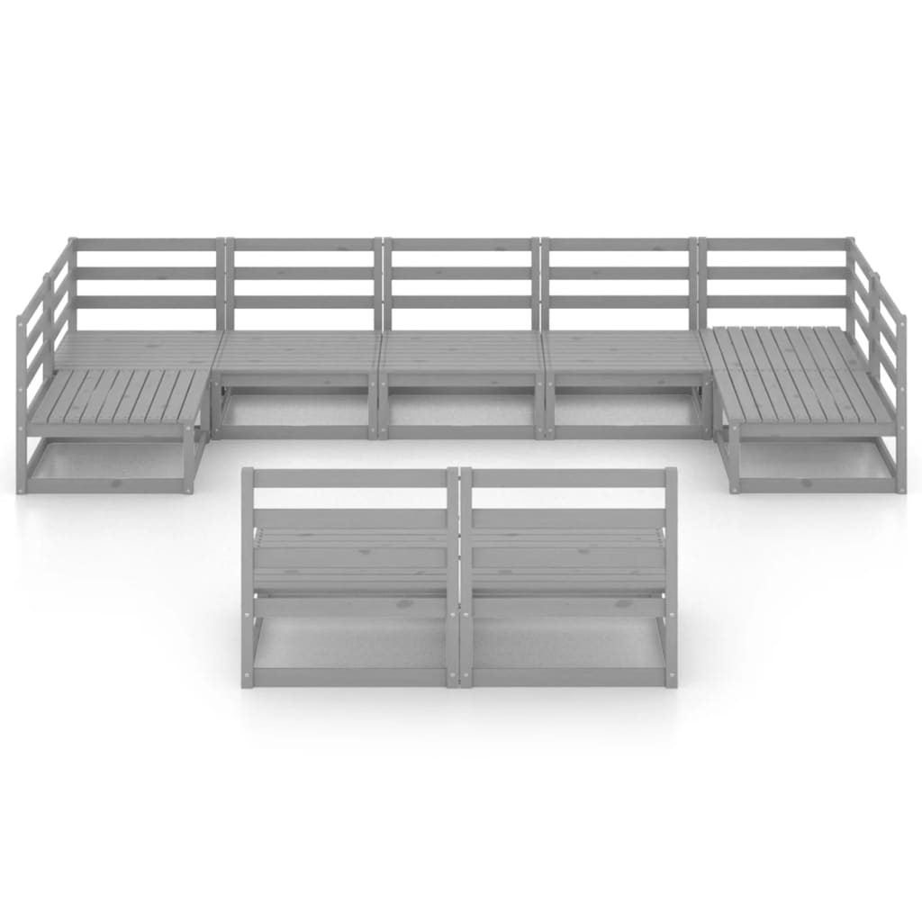 

vidaXL 9-delige Loungeset massief grenenhout
