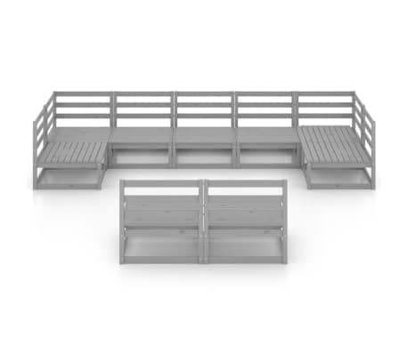 vidaXL Sodo poilsio baldų komplektas, 9 dalių, pu&scaron;ies medienos masyvas