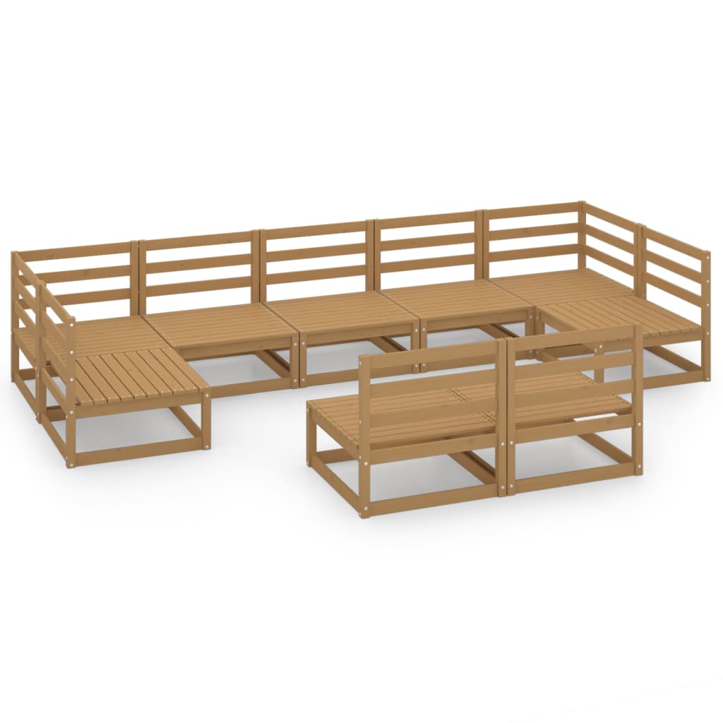 Thumbnail - vidaXL 9-tlg. Garten-Lounge-Set Massivholz Kiefer