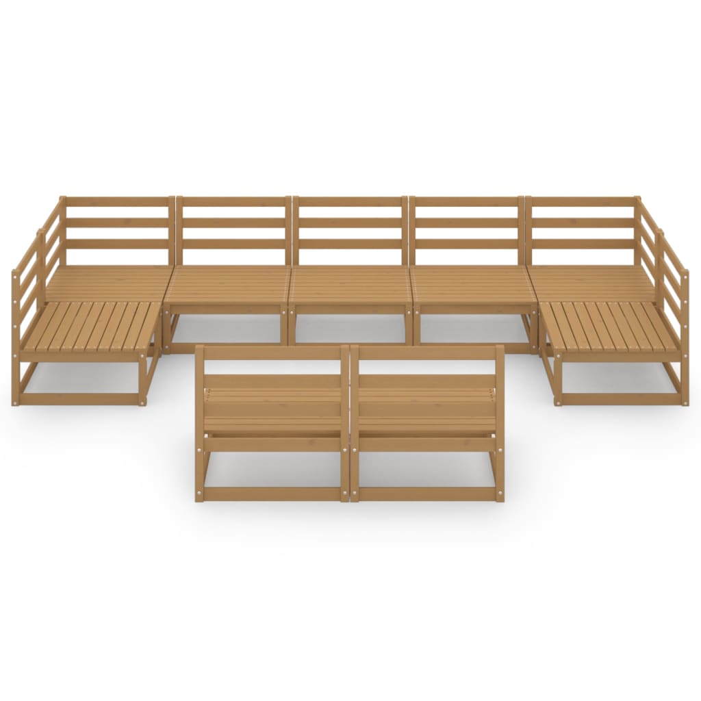 Thumbnail - vidaXL 9-tlg. Garten-Lounge-Set Massivholz Kiefer