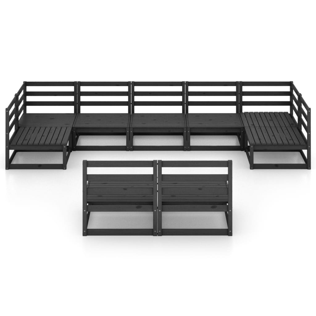 vidaXL 9-delige Loungeset massief grenenhout afbeelding