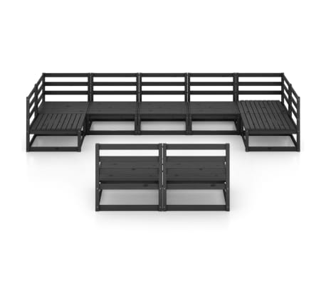 vidaXL 9-delige Loungeset massief grenenhout