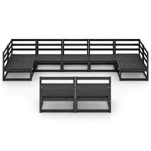 vidaXL 9-delige Loungeset massief grenenhout