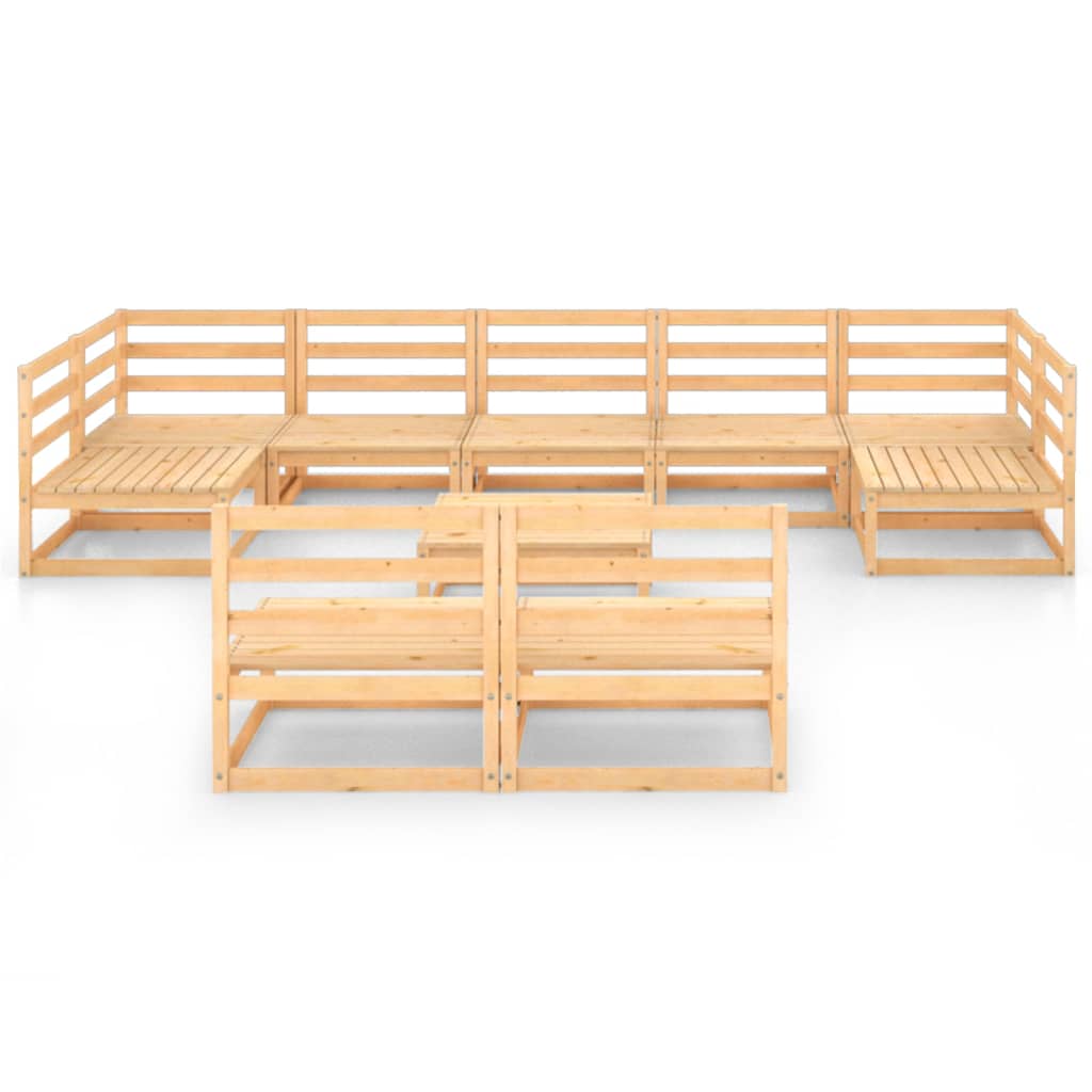 

vidaXL 10-delige Loungeset massief grenenhout
