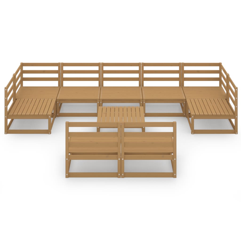 

vidaXL 10-delige Loungeset massief grenenhout