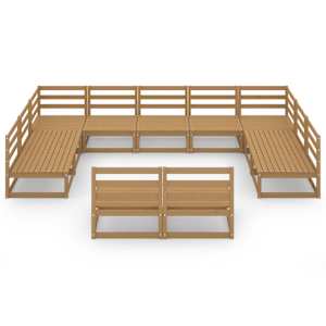 vidaXL 11 Piece Garden Lounge Set Solid Pinewood