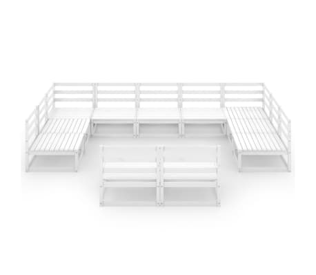 vidaXL Sodo poilsio baldų komplektas, 12 dalių, pu&scaron;ies masyvas