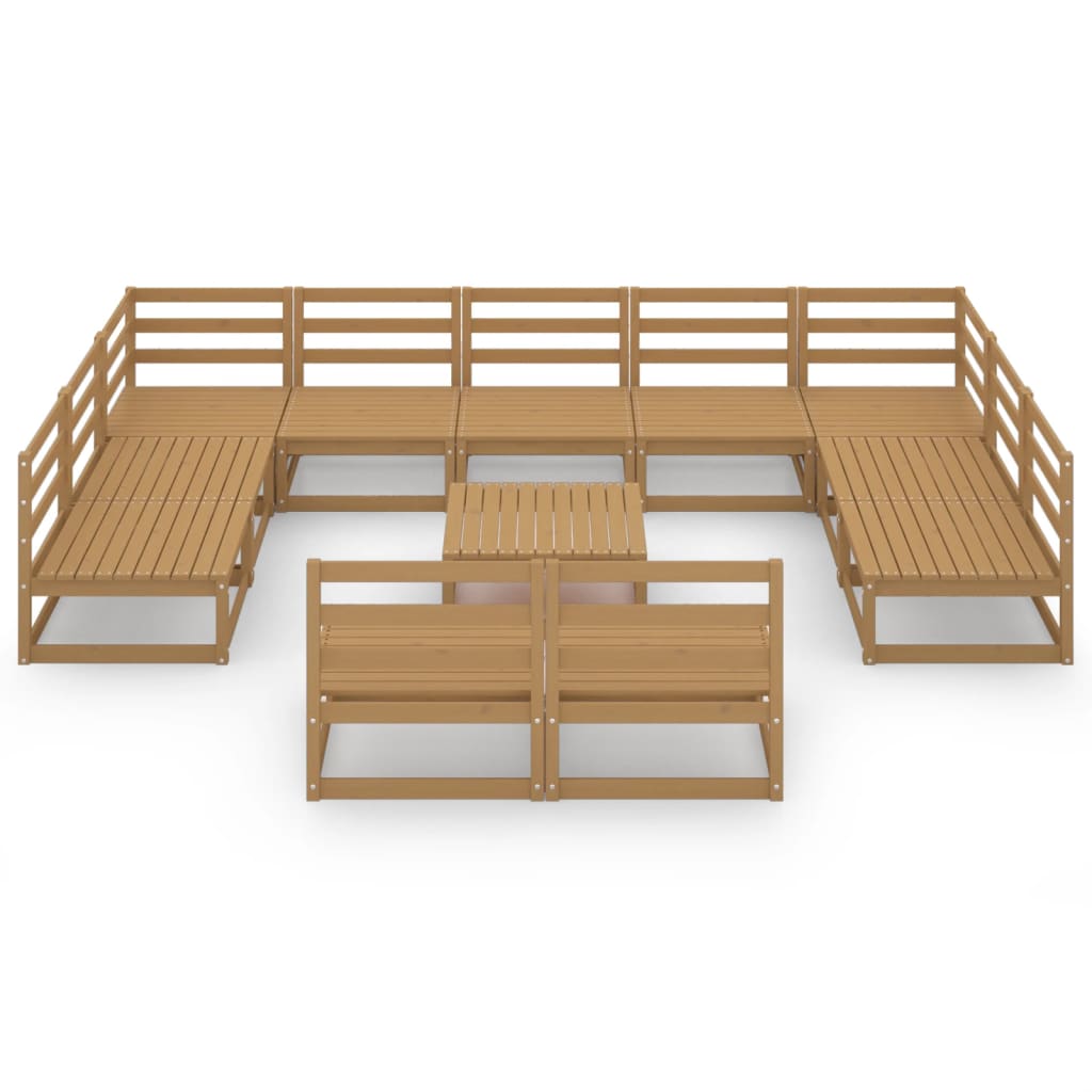 vidaXL 12-delige Loungeset massief grenenhout afbeelding