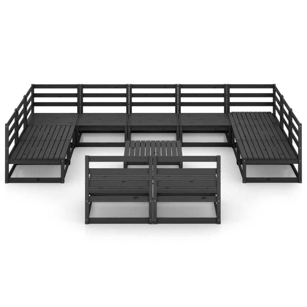vidaXL 12-delige Loungeset massief grenenhout afbeelding