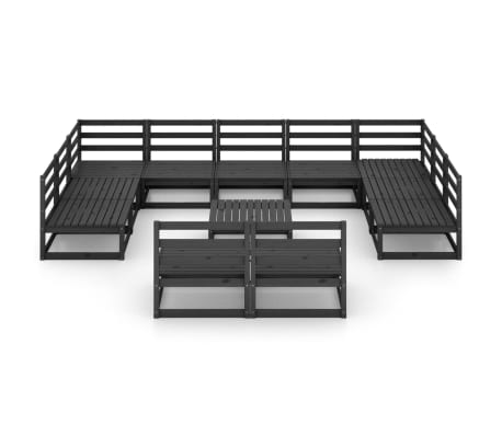 vidaXL 12-delige Loungeset massief grenenhout