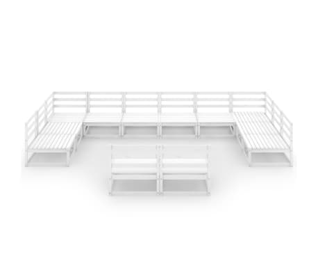 vidaXL Sodo poilsio baldų komplektas, 12 dalių, pu&scaron;ies masyvas