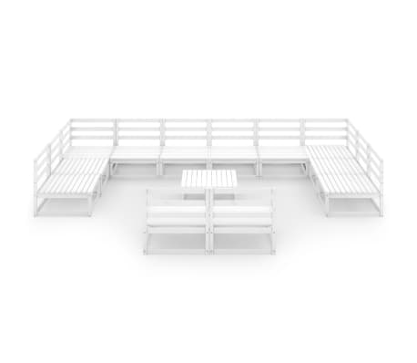 vidaXL Sodo poilsio baldų komplektas, 13 dalių, pu&scaron;ies masyvas