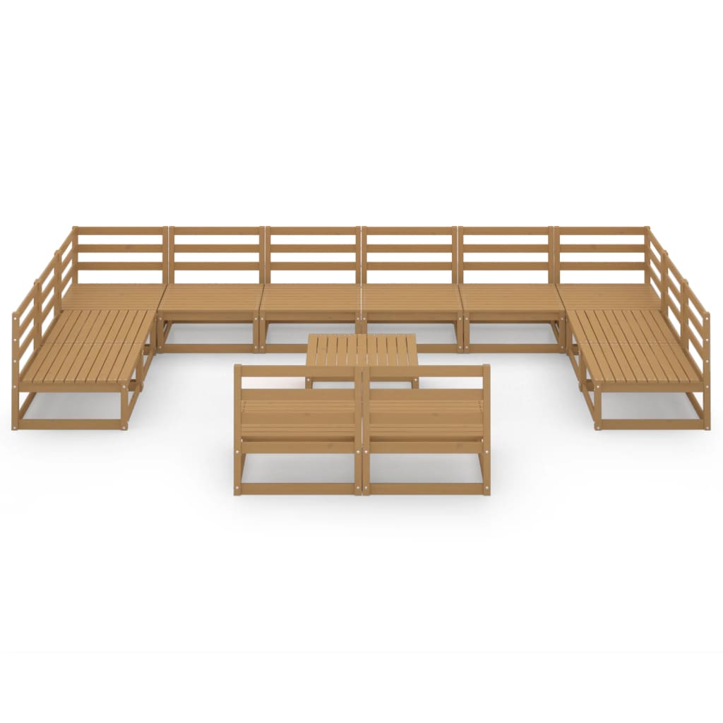 vidaXL 13-delige Loungeset massief grenenhout afbeelding