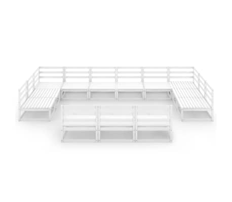 vidaXL Sodo poilsio baldų komplektas, 13 dalių, pu&scaron;ies masyvas