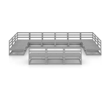 vidaXL Sodo poilsio baldų komplektas, 13 dalių, pu&scaron;ies masyvas